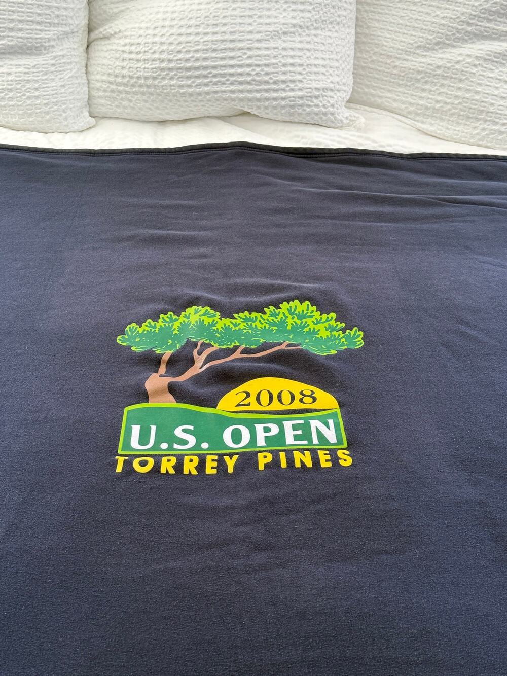 2008 US Open Torrey Pines Golf Stadium Throw Blanket Tiger Woods MV Sport 72 x58